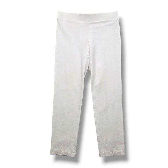 Pure Jill Slim Leg Pants Womens Small White Pull On Mid Rise - Picture 1 of 10